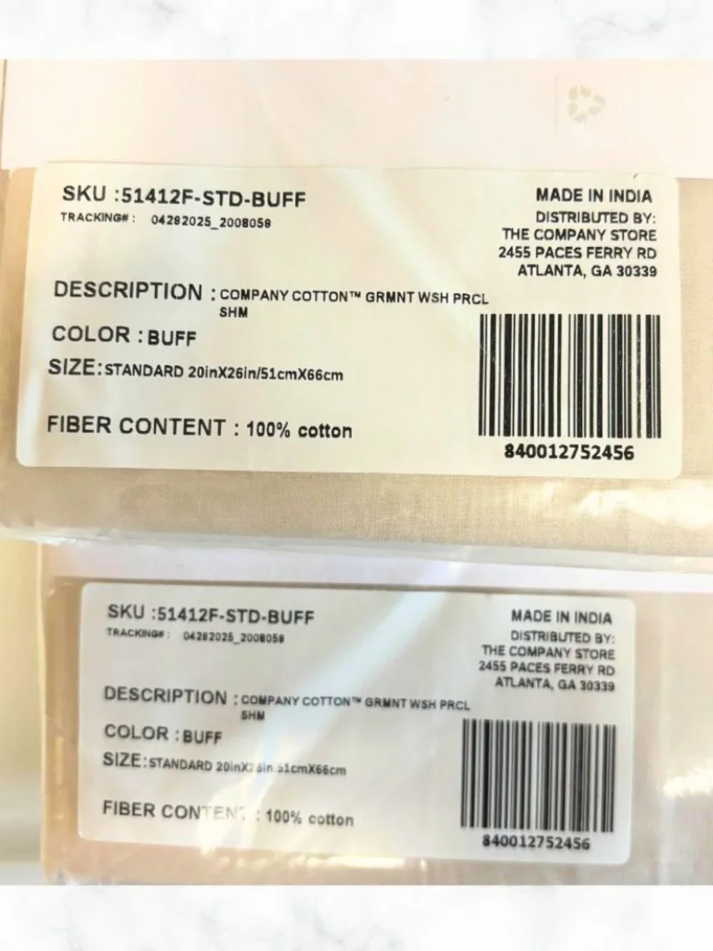 NWT | COMPANY STORE Cotton Percale Standard Pillow Shams | Set of 2